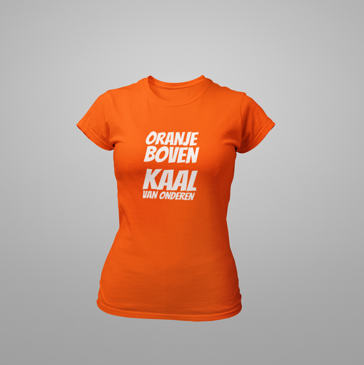 Kostuums wildernis Zuinig T-Shirt - Oranje boven, kaal van onderen - Go-Outfit.nl - de leukste  themakleding